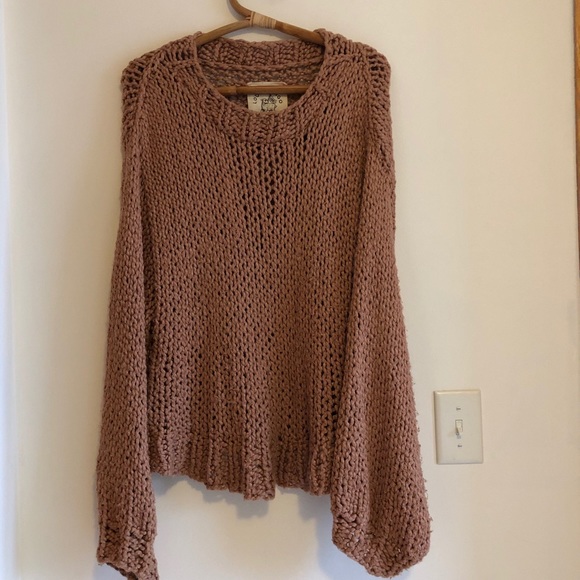 loopy mango soft pink used sweater boheme goods - Picture 3 of 6